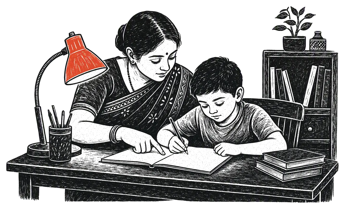 Student with laptop learning