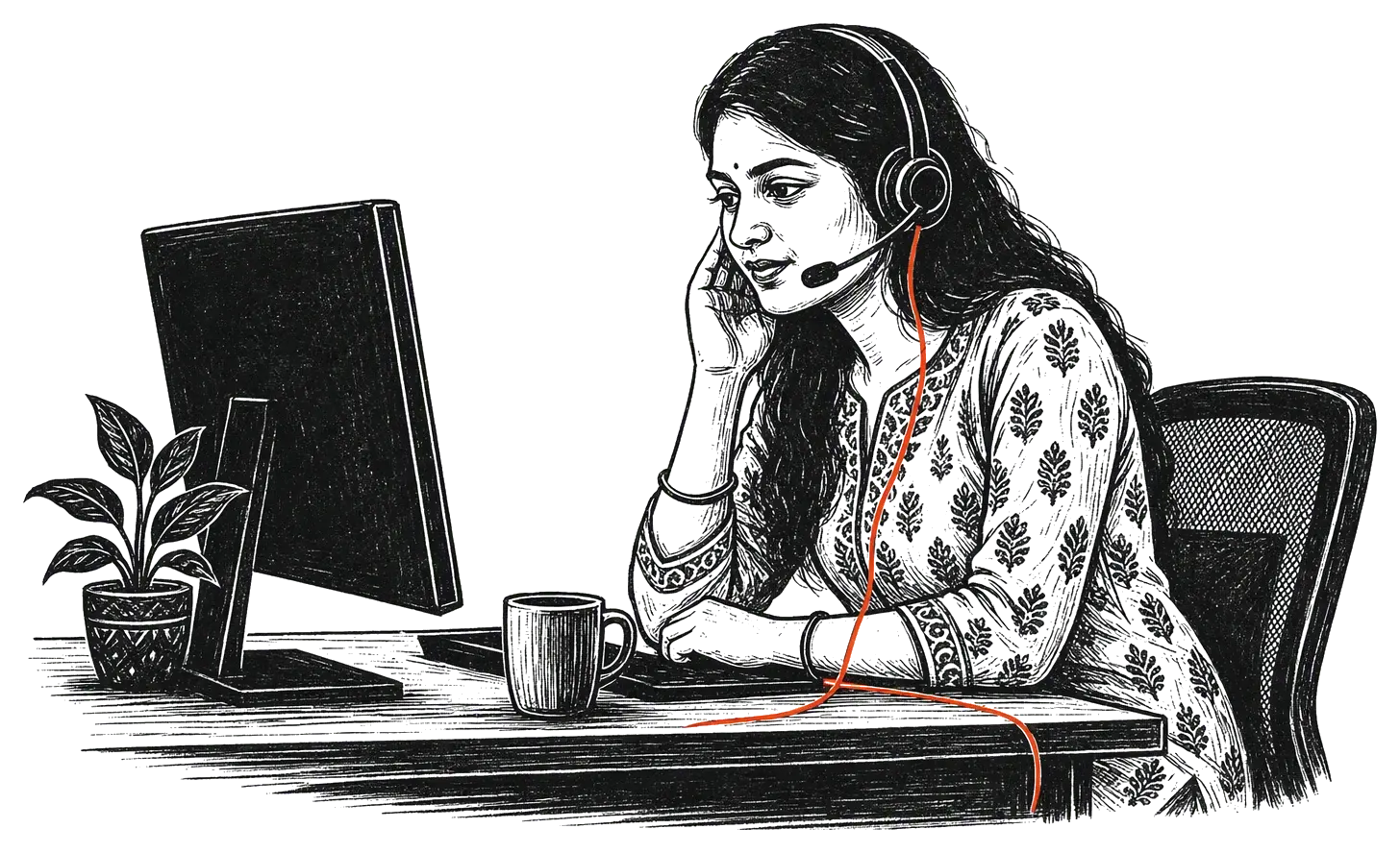 Customer calling support