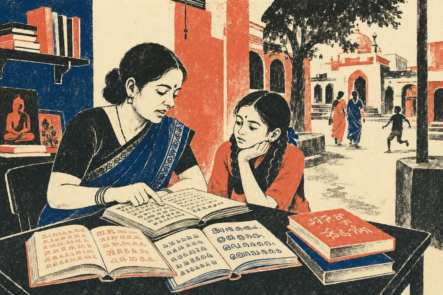 Indian language books and scripts