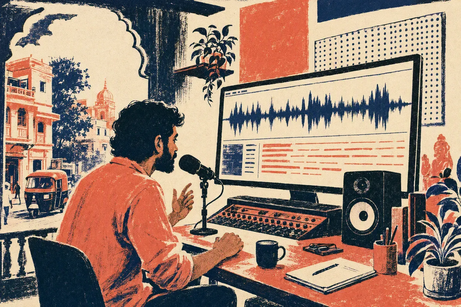 Sound wave audio visualization for speech recognition