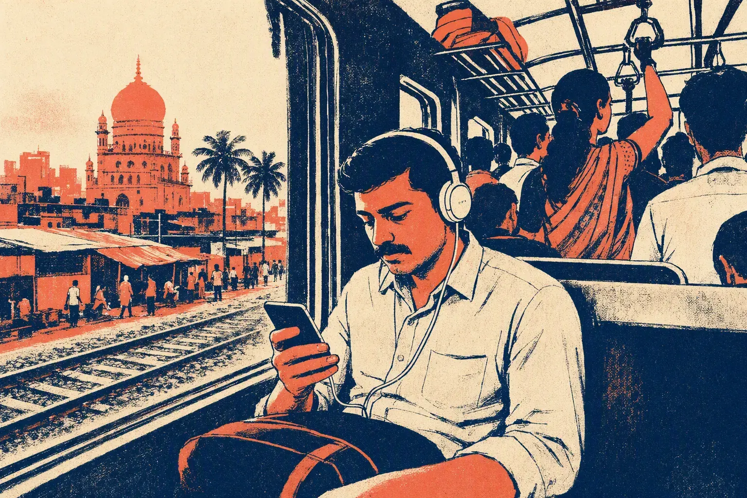 Headphones audiobook listening