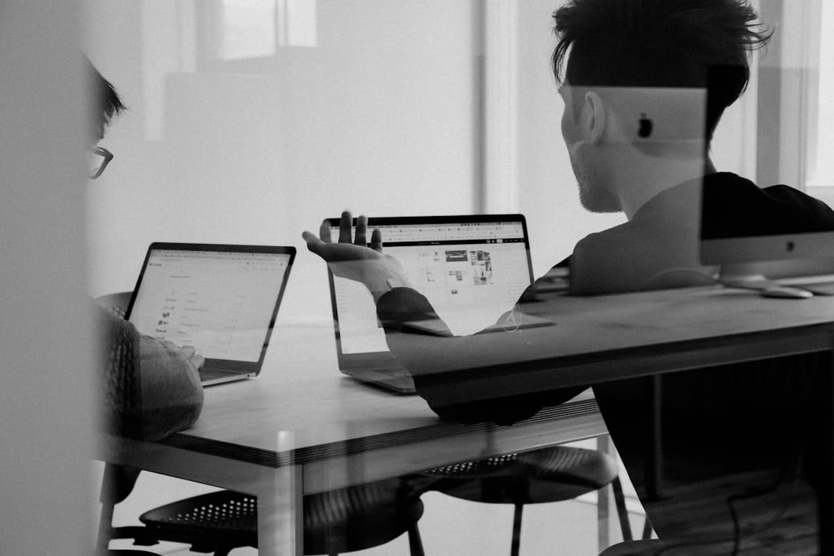 Founder reviewing analytics